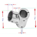 316 Stainless Steel Boat Marine Handrail Fitting 60 Degree Tee 1" or 25mm Tube