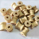 100 Pieces Mini Natural Color Wooden Empty Spools for Thread String Ribbons