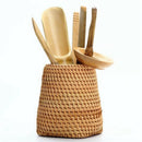 Handmade Autumn Rattan Weaving Tea Ceremony Accessories Storage Box Storage