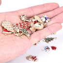 20Pcs/Set Enamel Alloy Mixed Christmas Charms Pendant Jewelry DIY Craft Making,a