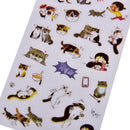 6Pcs/Pack Korea Transparent Pvc Stickers Cute Cat Diary Photo Album StickersWM