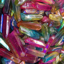 Large Lot Of Titanium Rainbow Aura Lemurian Quartz Crystal Point Healing 100g-AU