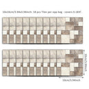18pcs Tiles Wall Stickers Waterproof Bathroom Kitchen Wallpaper (10x10cm) A