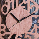 Round Wall Clock Wood Clocks Home Decorative Watch for Living Room Bedroom