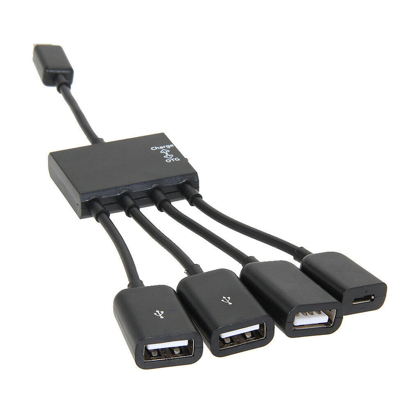 4 Port Micro USB Power Charging OTG Hub Cable for Sumsung Android PC
