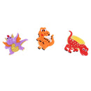 6Pcs Environmental dinosaur ring female PVC ring children's cartoon ring BX