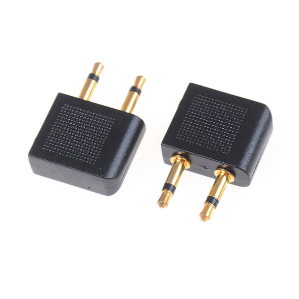 5Pcs 3.5mm pro airline airplane golden plated headphone jack plug adapter JR