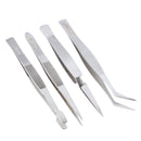 4 Pieces Tweezers Set - Craft Modle Building Jewelry Nail Art Hobby Picking Tool