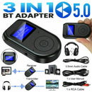 3in1 Bluetooth 5.0 Transmitter Receiver Wireless Audio 3.5mm Adapter for TV PC^^