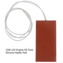 15W 12V 5*10cm Engine Oil Tank Silicone Heater Pad Rubber Heating Mat Warming3C