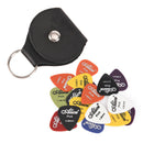20pcs Electric Guitar Picks+1 Pu Leather Key Chain Guitar Picks Holder Bag  Z