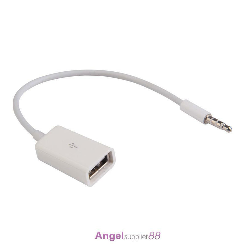 Sync 3.5mm Male AUX Auxiliary Audio Plug Jack to USB Cord Converter Cable