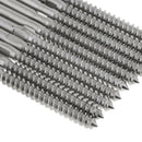 10 Pieces Stainless Steel Lag Stud Hand Swage Cable Railing- for 1/8in Cable