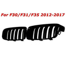 1Pair Gloss Black Front Grille/Grilles Kidney For BMW 3-Series F30 F31 F35