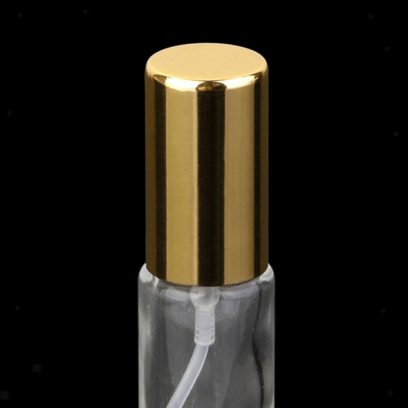 5 Tiny Small GLASS  Spray Bottle ENSSENTIAL OIL Perfume Mist Sprayer