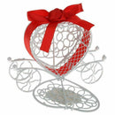 Metal Carriage Gift Box Gift Box Decoration - red + white