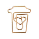Coffee Cup Mug Shaped Paper Clips Metal Note Clips For Office School Weddin