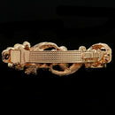 Woman Girl Green Flower Rhinestone Barrette Hair Clip Hairpin I1T3