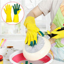 Scrub Gloves Dish Washing Cleaning Silicone Sponge Rubber Soft Scouring Kitch Gw
