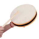 8" Wood Hand Drum Dual Head with Drum Stick Percussion Musical Educational  U9H1