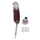 Feather Quill Fountain 1mm Stationary Writing Instrument With 5 Springs