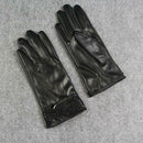 Winter Warm PU Leather Lace Gloves Women Cycling Bike Touch Screen Glove