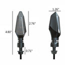 12V 15LED turn signal dagger shaped motorcycle tail stop signal indicators lig!c