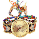 Handmade Braided Dreamcatcher Friendship Bracelet Watch Rope Watch Ladies Q