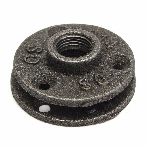1/2 inch Three Holes Black Iron Flange Pipe Floor Fitting Threaded Wall Mou X8M2
