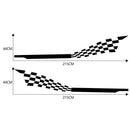 Plaid Stripes Car Graphic Stickers Vinyl Auto Body Side Skirt Decals Styling