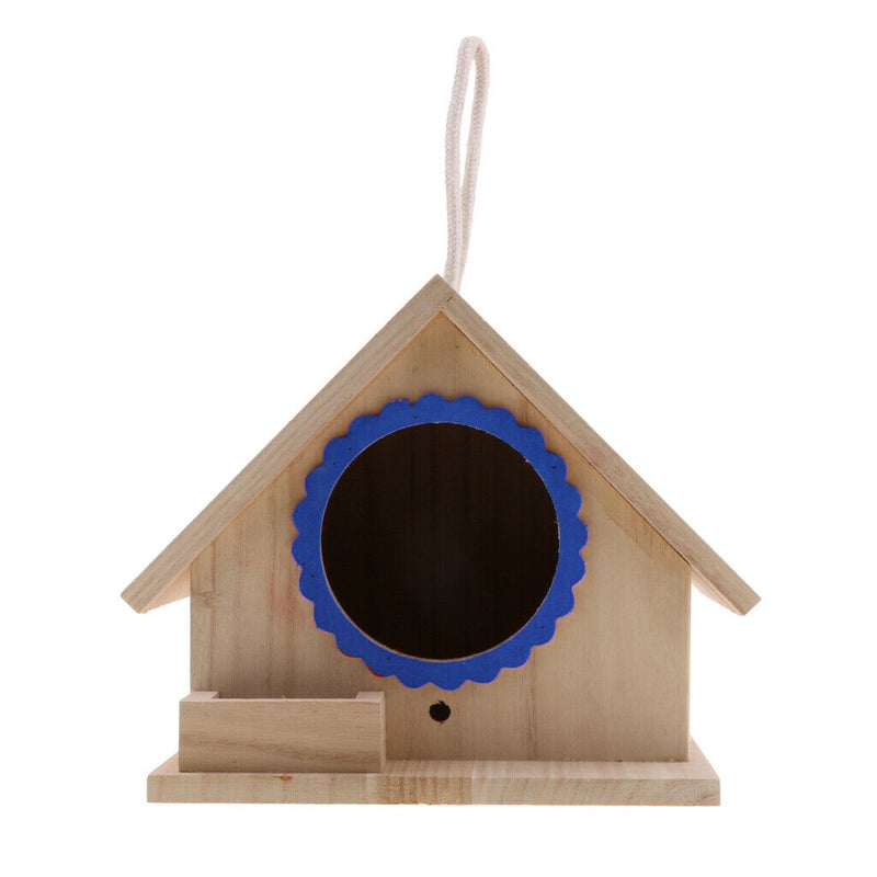 2X Wood Bird House, Unfinished DIY Arts and Crafts Bird House, Woodland Cabin