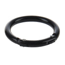 Camping Spring Clip Aluminum Round Portable Mini Carabiner Hook Black 2 Pcs T4Q1