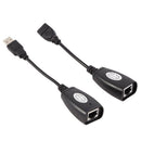 USB Extension Ethernet RJ45 Cat5e/6 Cable LAN Adapter Extender Over Repea B ï¼D
