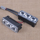 2PC Car Auto 3 LED 12V High Power White DRL Day Running Light Fog Lamp Universal