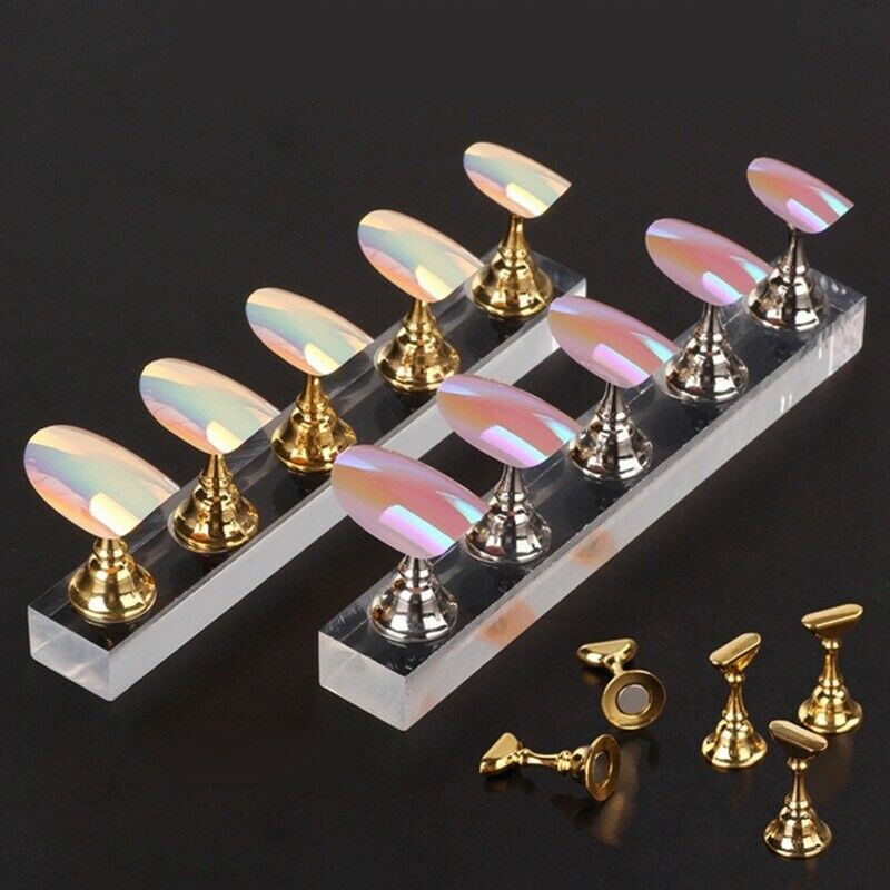 New Magnetic Acrylic Manicure Tools Nail Practice Hand Nail Exercises Pedes I7S2