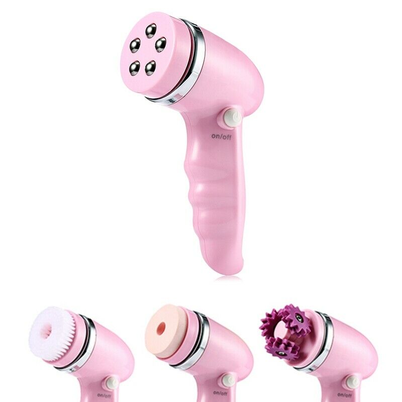4-In-1 Electric Facial Cleansing Devices Cleaning Brush Pore Cleanser Facia M1L6