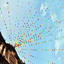 125 Feet Multicolor Nylon Pennant Banners With 100 e Flags For Indoor Outdo U2Q6