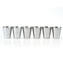 6Pcs/30Ml Stainless Steel Camping Tableware Compact Size Cover Mug Camping