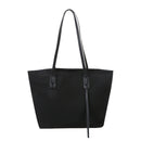 Waterproof Nylon Handbag Women Large Capacity Shoulder Casual Totes (Black)