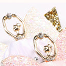 Rhinestone Ballet Girl Hairpin Bows With Clips Flash Glitter Leather Hair P