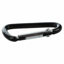10 Pcs Black D Shaped Aluminum Alloy Snap Clip Key Chain Carabiner Hook E1L1