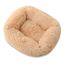 Pet Nest Soft Plush Kennel Dog Bed Warm House Puppy Cushion (Champagne S) A