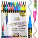 Double Line Outline Pen Set Highlighter Marker DIY Card School Scrapbooking