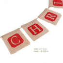 Merry Christmas Jute Burlap Banners,Christmas Banner,Christmas Decoration