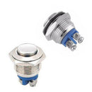 2x Waterproof Push Button Switch 16mm 3A/250V Metal Momentary Horn Self ESO