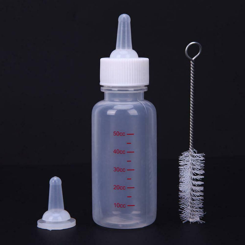 Puppy Kitten Feeding Bottle Nursing Water Milk Feeder w/ Cleaning Brush A