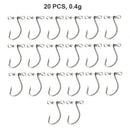20Pcs/Set 2.5Cm 0.4G Crank Fishing Hook High Carbon Steel Sharpen Soft Bait C3Z3