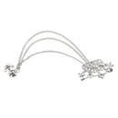 2pcs Elegant Crown Tassel Chain Brooch Lapel Pin For Coat Suit Wedding Party