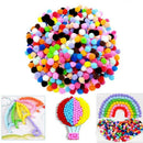 Caydo 250 Pieces 1 Inch Pom Poms for Hobby Supplies and DIY Creative Crafts
