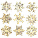 10X Christmas Tree Xmas Wood Chip Hanging Pendant Ornaments Decor DIY Craft
